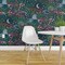 Peel & Stick Wallpaper 2FT Wide Magical Garden Woodland Floral Whimsical Night Botanical Fireflies Moon Jewel Tone Custom Removable Wallpaper by Spoonflower
